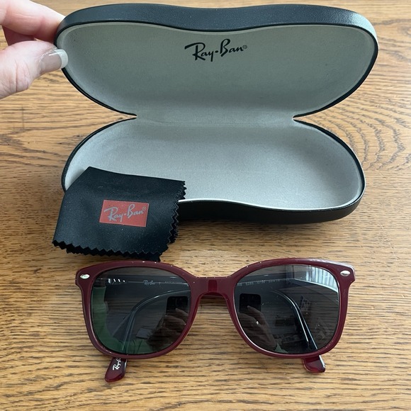Ray-Ban Eyeglasses Frames RB 5285 5738 53 Maroon Burgundy Authentic with Case - Picture 2 of 16